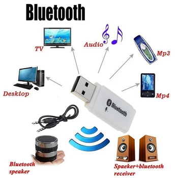 

Bluetooth 5.0 Mini USB Wireless Adapter Audio Stereo Receiver Car Kit With Microphone For Compute Car Player Speaker
