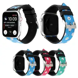 YUKIRIN Dots Minnie Mickey Kitty Cat ремешок из натуральной кожи для Apple Watch Series 4 3 2 1 ремешок для iWatch 38 42 мм 40 44 мм мышь