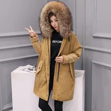Вельветовое длинное пальто для женщин, зимнее, плюс размер, белое, утиное, пуховое, длинное пальто с натуральным мехом енота, с капюшоном