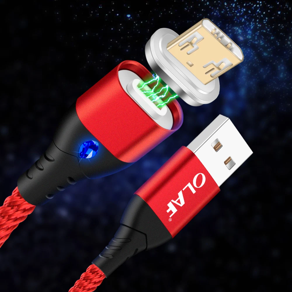 Магнитный usb-кабель OLAF для iPhone XS type C, магнитное зарядное устройство, зарядная зарядка, кабель Micro USB для мобильных телефонов Android
