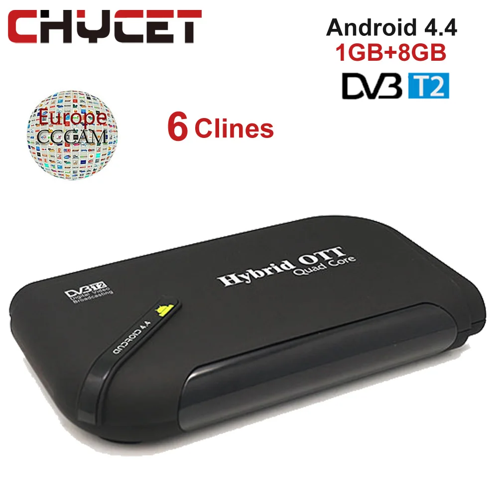 

Chycet Android 4.4 TV Box 1GB/8GB Support DVB-T2 Amlogic S805 Quad-Core Bluetooth Wifi UHD 4K 60fps iptv cccam Smart TV Box
