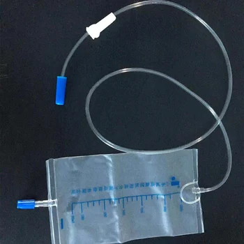 

10pcs Medical disposable 1000ml 1.2m drainage bag collection urine bile thickening bag with anti-reverse valve for single use