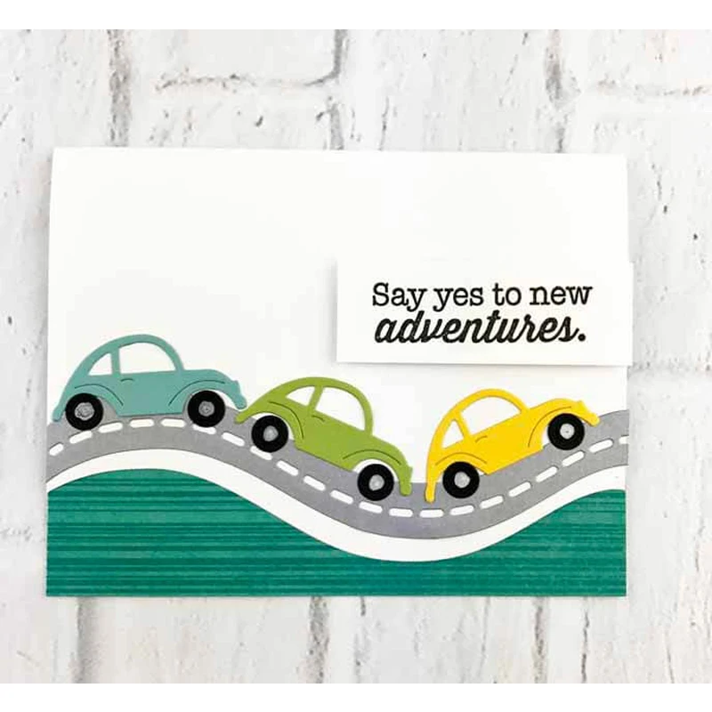 

Road and Car" DIY Cutting Dies For Scrapbooking Embossing Card Album Photo Making Handicraft Template Stencil Decoration