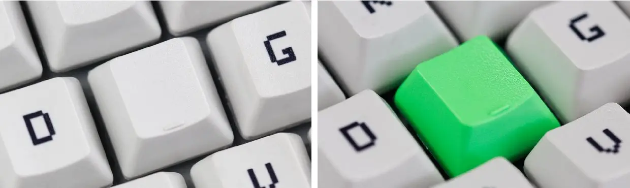 Без букв статическая емкостная клавиатура PBT Keycaps color ful R1 R2 R3 R4 2,25 1,75 красный цвет подходит для Hhkb Topre Keyboard