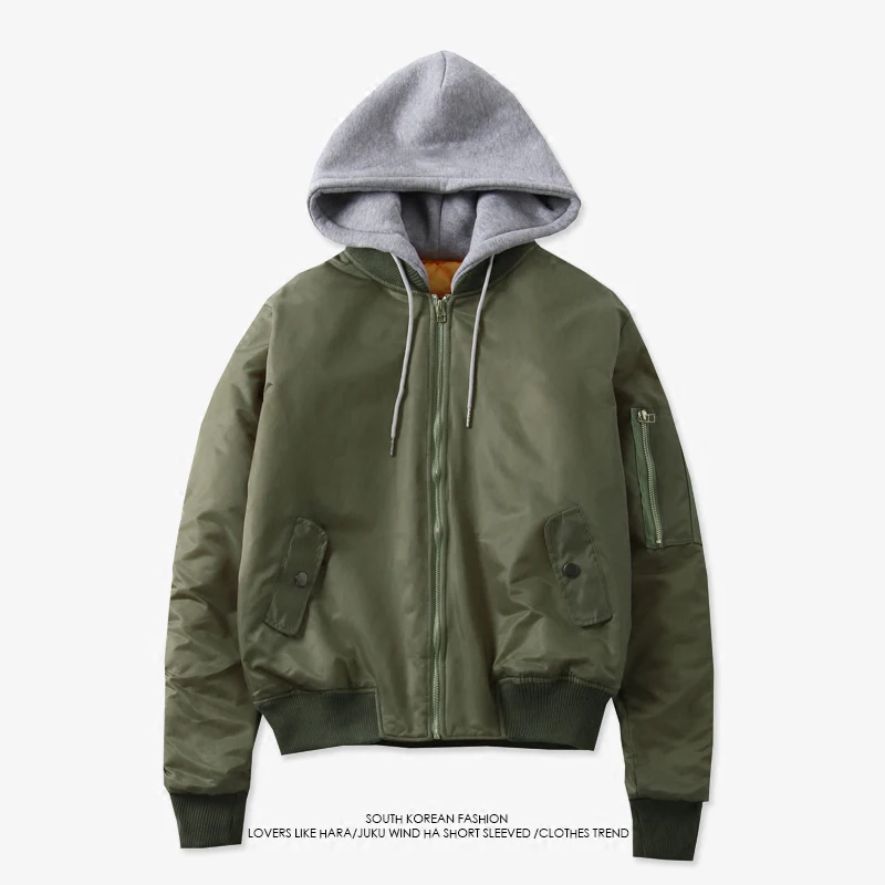 

Mens Solid Autumn Zipper Bomber Jackets Kpop Jimin Same Style New Thick Simple Retro Wild Flight Suit Warm Jacket Coat