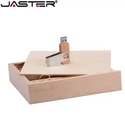 JASTER 1 шт. Бесплатная логотип орех фото уникальный Альбом деревянные usb + коробка Memory stick флешки 8 Гб фотография, свадебная студия 170*170*35 мм