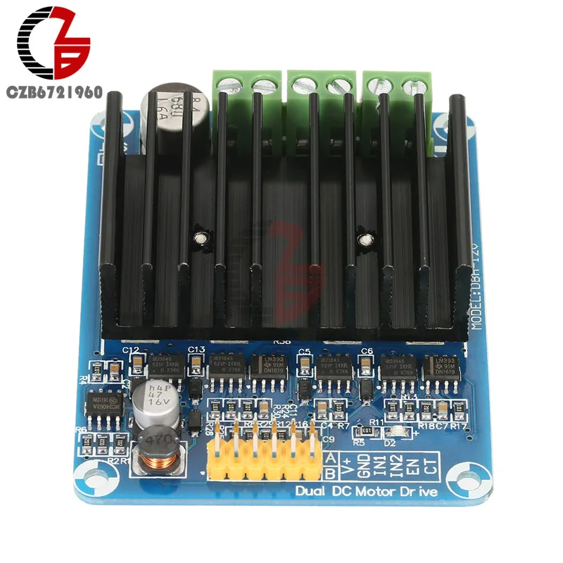 DC 5V 12V Напряжение регулятор 30A двухканальный h мост контроллер скорости двигателя