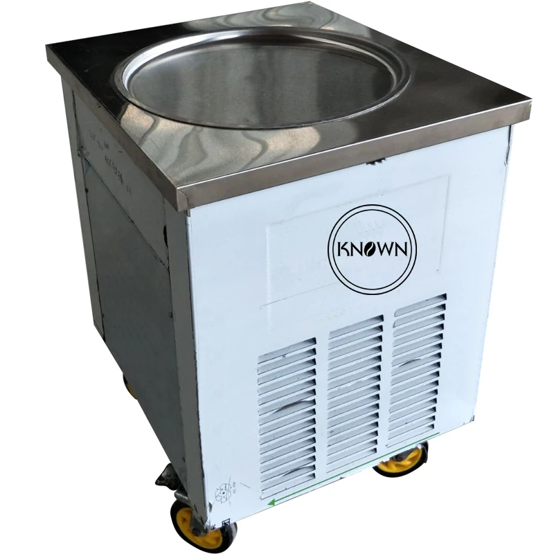 Thai Fried Ice Cream Rolls Machine Ice Cream Machine With Double Square