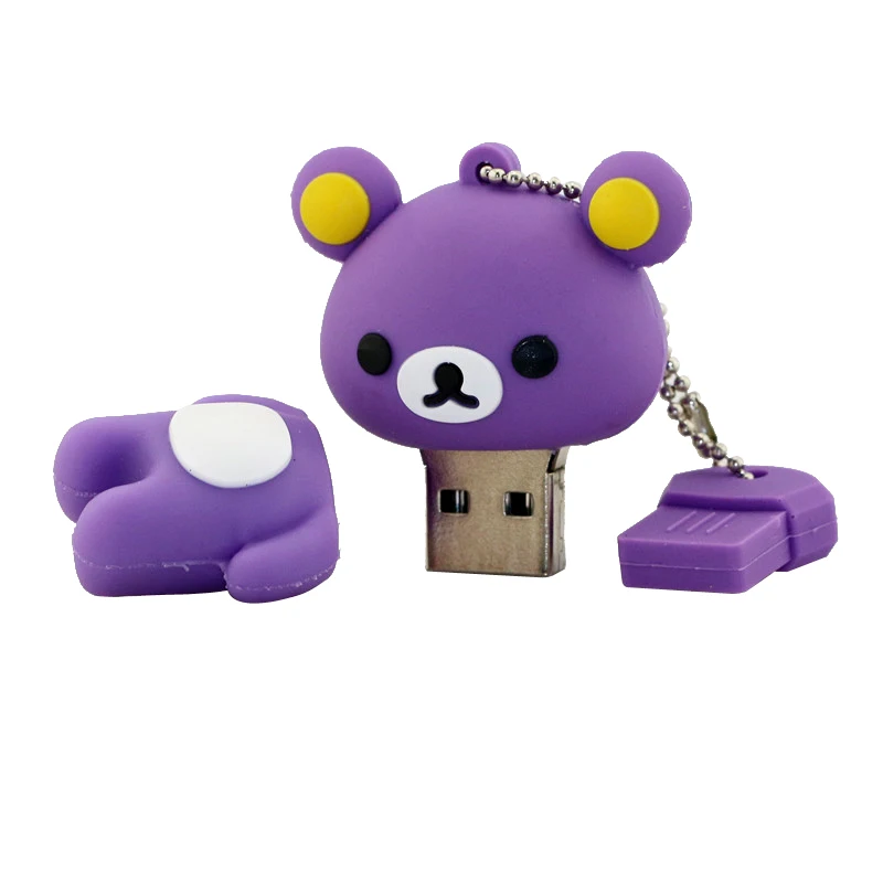 Прекрасный накопитель Rilakkuma Медведь стиль USB флешка memory stick U диск 4ГБ 8ГБ 16ГБ 32ГБ 64ГБ 128 ГБ - Цвет: C