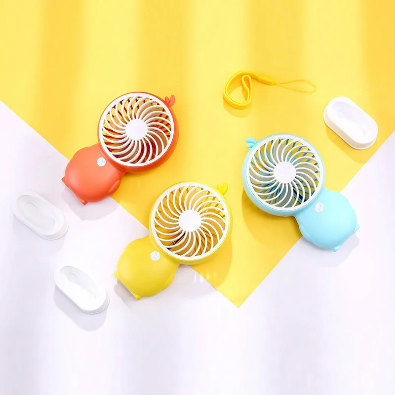 

New Cute Portable Fan Mini Rechargeable Handheld Small Electric Fan Student Office Desktop Hand Holding 12V USB Handy Fan