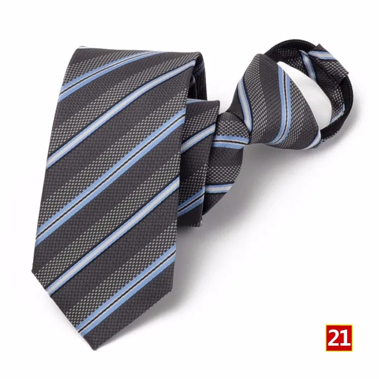 Высокое качество 6 см тонкий Галстуки для Для мужчин 2017, Новая мода молния галстук Для мужчин в полоску Бизнес костюм галстук в горошек