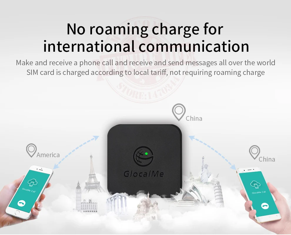 4G SIMBOX 4SIM Dual Standby No Roaming abroad for iOS8-12 & Android to transfer Call &SMS No Need Carry
