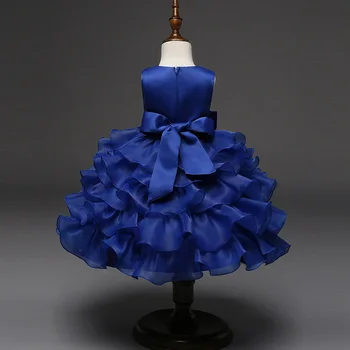 

Summer Girl Tutu Dress Rose Flower Sleeveless Bow Tie Sundress Baby Party Wedding Princess Dresses NSV775