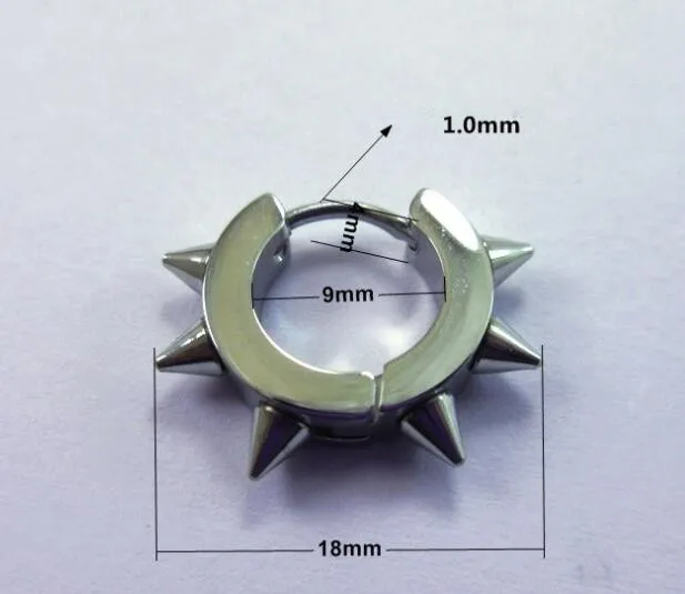 1 пара титановая сталь гипоаллергенные панк заклепки серьги шип обод кольцо пирсинг серьги для женщин мужчин крутые ювелирные изделия унисекс
