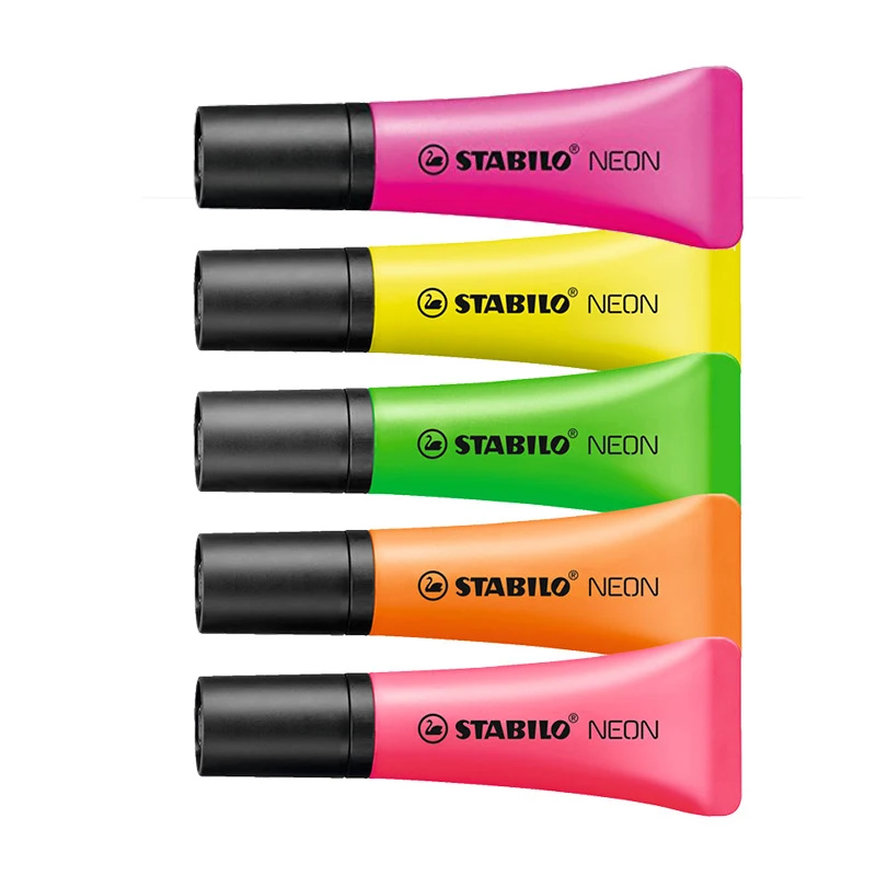 5 цветов/набор STABILO маркерная ручка неоновая 72 косой наконечник зубная паста маркер ручка для студентов школы офисные канцелярские принадлежности