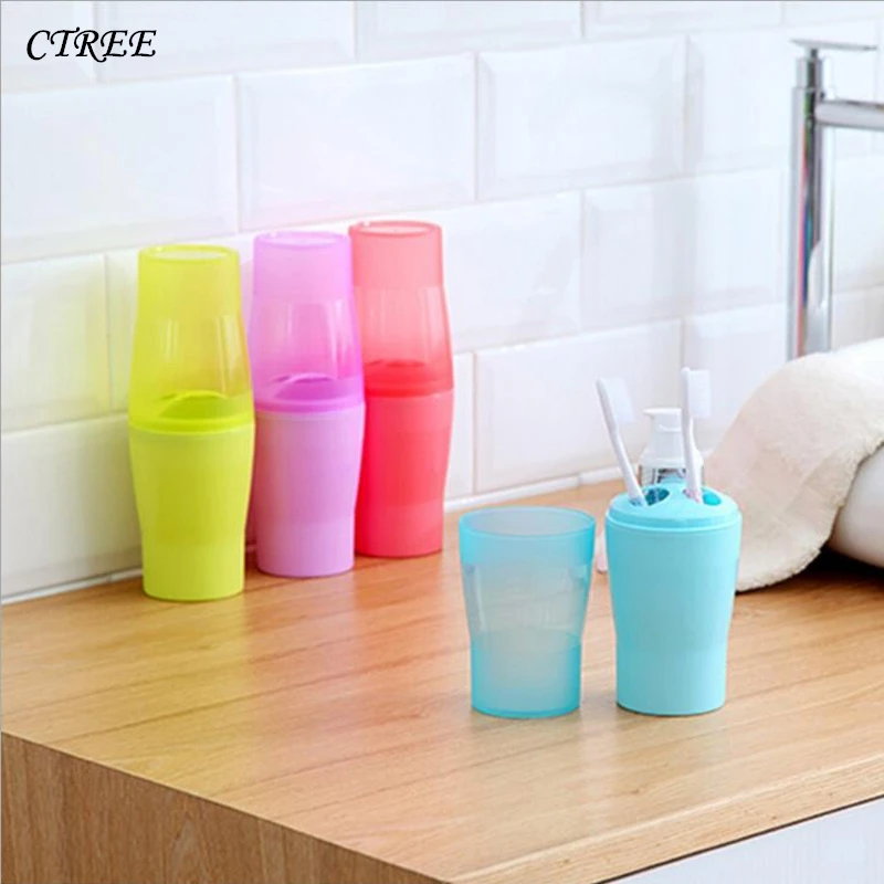 

CTREE Creative Minimalist Outdoor Portable Toothpaste Toothbrush Holder Tooth Cup Set Case Travel Household Storage Box C775