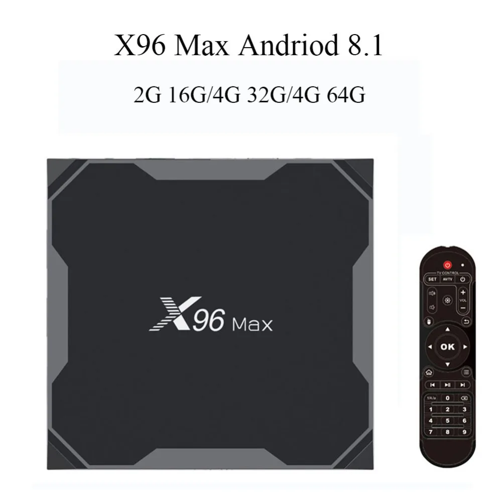

X96Max Smart TV BOX Android 8.1 Amlogic S905X2 Quad Core 2G 16G/4G 32G/4G 64G 2.4G&5GHz Wifi 1000M 4K Set Top Box Media Player