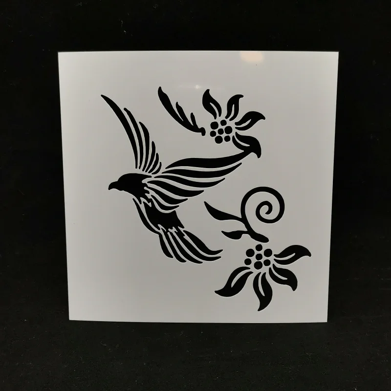 

13*13 Bird Layering Stencils for Diy scrapbook/photo album Decorative Embossing coloring,painting stencil,home decor