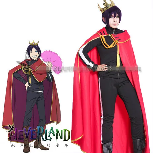 

Noragami yato Red Cloak Cool Men's coat Anime Uniform Cosplay Costume Free Shipping