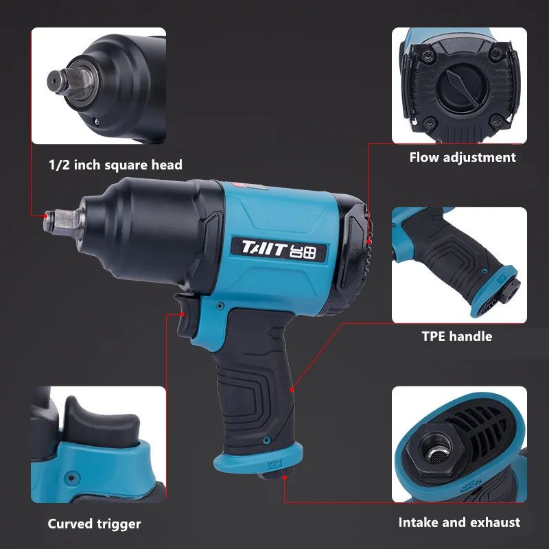 1/2 пневматический гайковерт, инструменты для ремонта авто, ветряная пушка, машина промышленного класса, сильный большой крутящий момент с втулкой