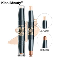 Double Color Concealer Highlights And Bronzer Shadow Grooming Rod Block Defect 3D Carry Bright V Face Lie Brand