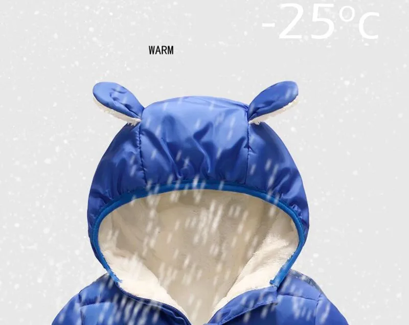 COOTELILI Baby Toddler Boys' Winter Clothing Thicken Cotton Fleece Warm Parka Jacket For Girls Infant Overcoat 90-130cm (2)