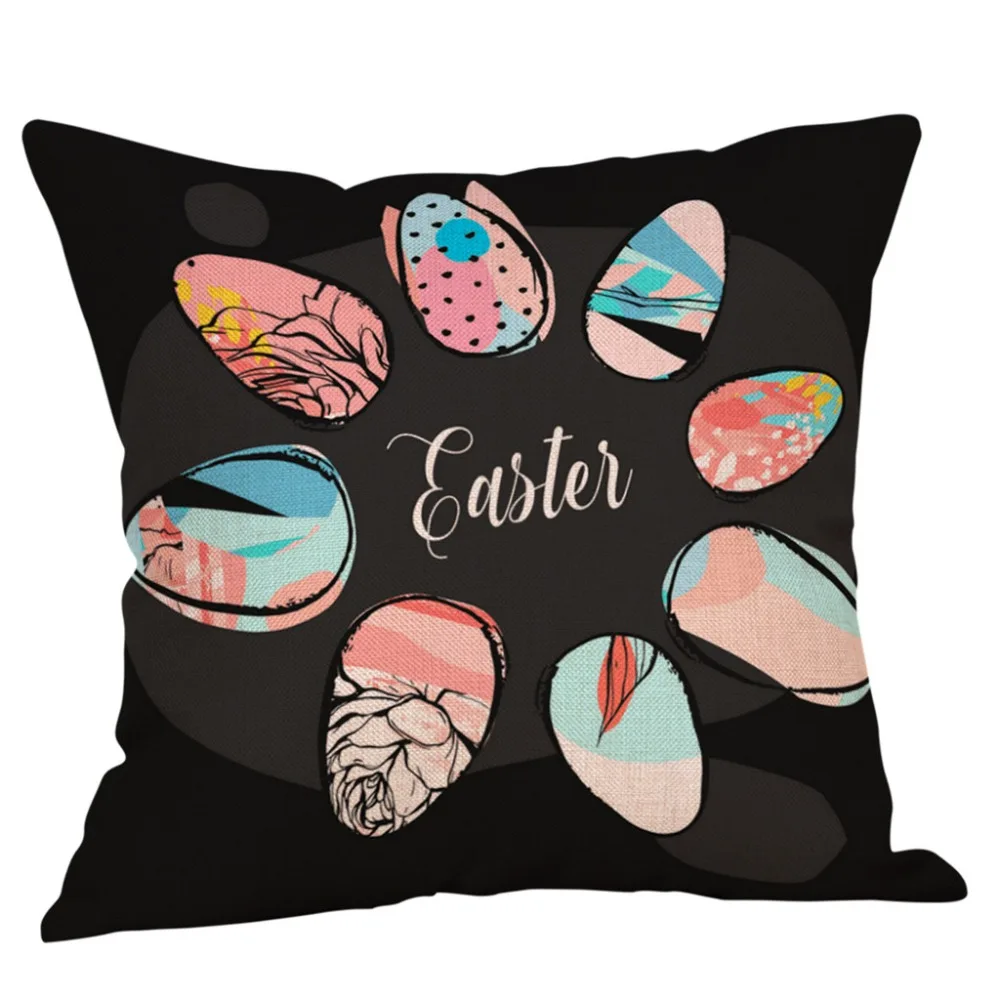 

Ouneed Pillow Case Easter Square Rabbit Throw Pillow Case Waist Cushion Cover Home Decor 45cmx45cm Easter Pillow Cushion Cover