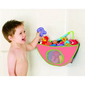 

New Funny Kids Baby Bath Tub Toy Bag Hanging Organizer Storage Red