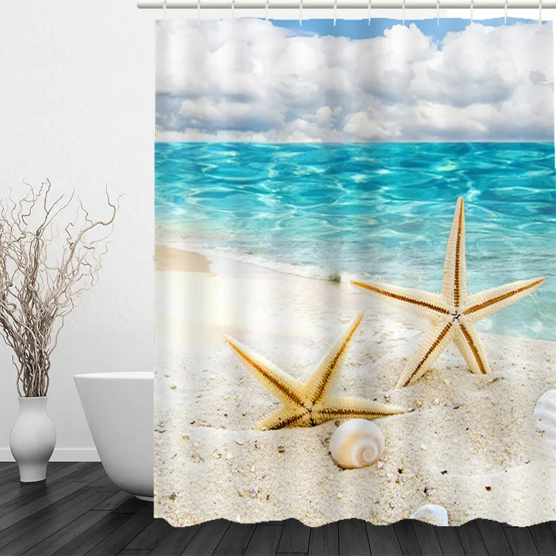 

Starfish 180*180 White Ball Pattern PEVA Bathroom Waterproof Shower Curtains With Plastic Hooks drop shipping AP16G