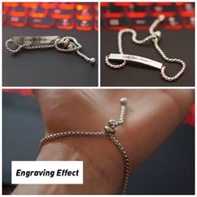 Уникальные браслеты с гравировкой на заказ для женщин, нержавеющая сталь, индивидуальный ID браслет, логотип, гравировка имени, браслеты для женщин