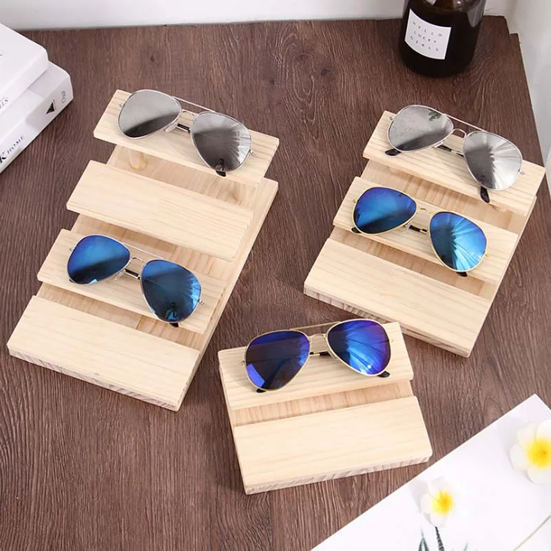 Mordoa Retro Wood Sunglasses Display Rack Eyeglasses Stand Holder for Stores Glasses Show and Storage | Украшения и аксессуары