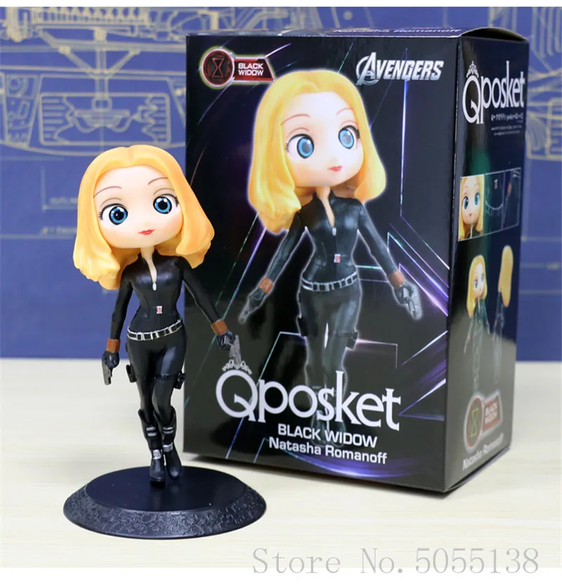

15cm Black Widow Captain Marvel Avengers Action figure toys doll collection Christmas gift with box