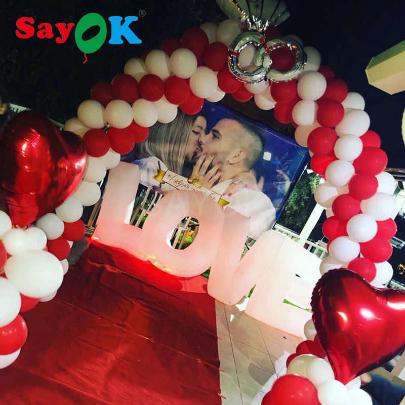 3 1x1 2m Giant Inflatable Love Letters Led Love Wedding Romantic