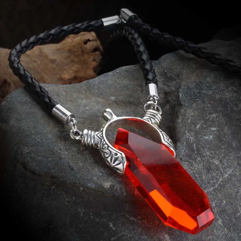 

Devil May Cry 5 Necklace Dante Vergil Red Blue Crystal Pendant Necklace For Women Men Fashion Jewelry Cool High Quality