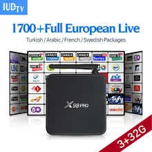 X98 Pro 4 К канал плюс французский итальянский арабский iptv поле iudtv подписки Европа Швеция каналов IPTV Android 6.0 smart ТВ приставки