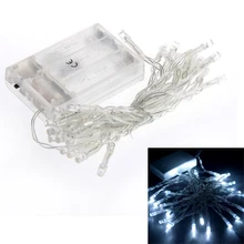 White 3M 30 LED String Light Lamp Strip Ribbon Christmas Garden Outdoor