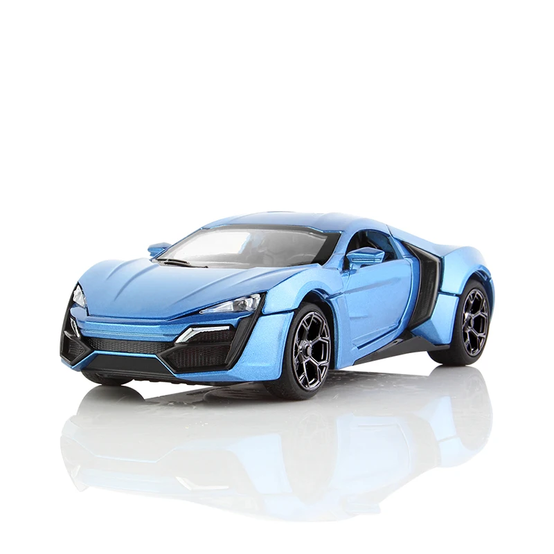 Мини авто 1:32 Dodge/Benz AMG/Lykan Hypersport оттягивающая литая под давлением модель