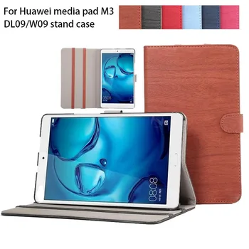 

High quality Auto Sleep Wake Wood grain leather case cover For Huawei MediaPad M3 BTV-W09 BTV-DL09 8.4 inch Tablet cover case