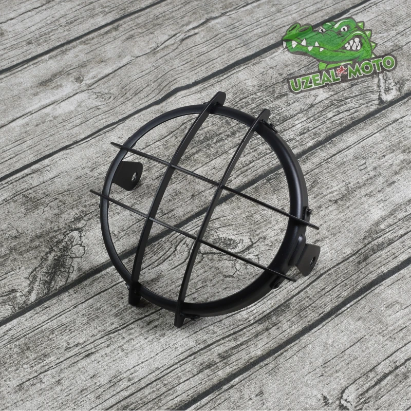 

5.75 inch GN125 Retro Scrambler Motorcycle Modified 5inch Headlight Protection Cover Light Grid Grille Protection Net