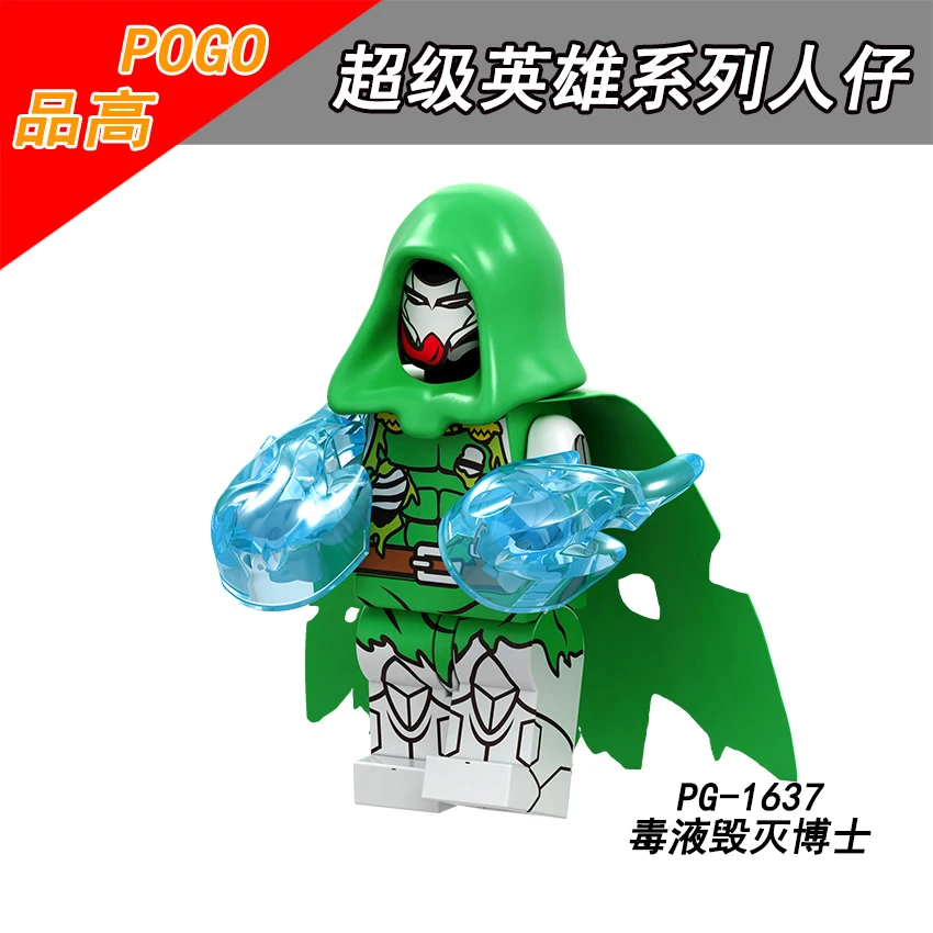 Single Sale Pg1637 Pogo Superhero Venom Doctor Doom Spider Man Ghost Rider Colossus Black Panther Cyclops Captain America Blocks Aliexpress
