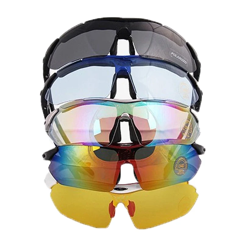 GOMGIRONA 1 комплект, 5 линз, поляризованные солнцезащитные очки для велоспорта, анти-УФ, для спорта на открытом воздухе, для езды на велосипеде, очки для мужчин и женщин, велосипедные очки