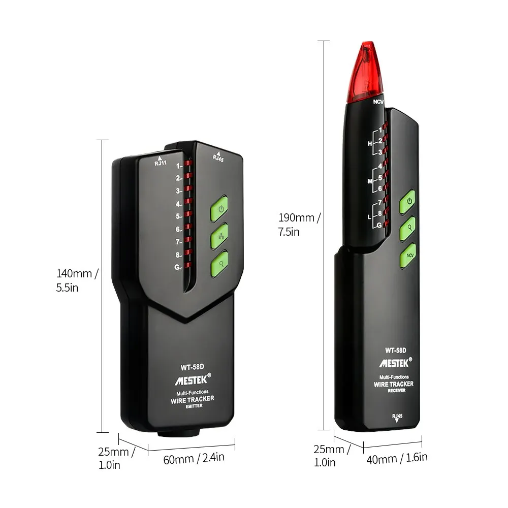 MESTEK телефонный провод трекер RJ11 RJ45 электрическая линия поиск тестирования кабельный тестер Ручной линии Finder