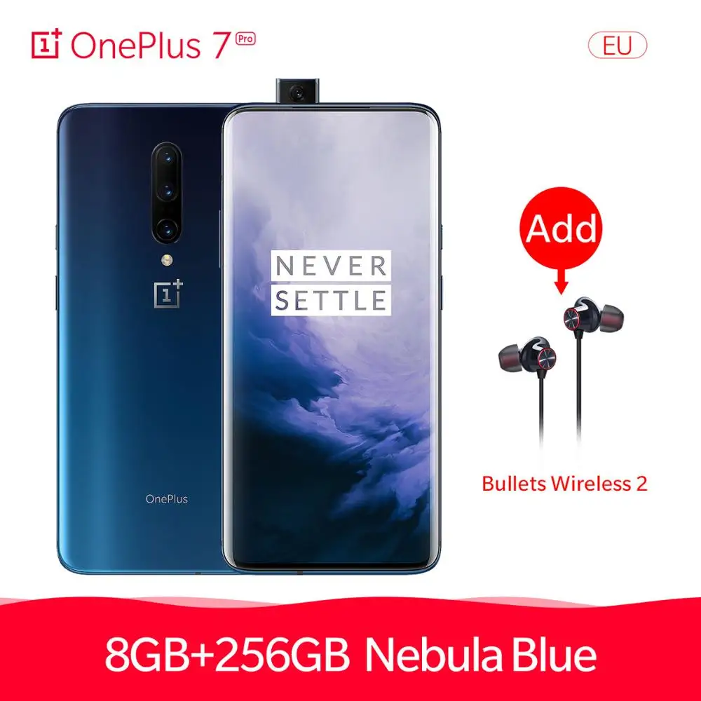 

Oneplus 7 Pro 8GB RAM 256GB ROM Snapdragon 855 Unlock Screen Smartphone- Nebula Blue