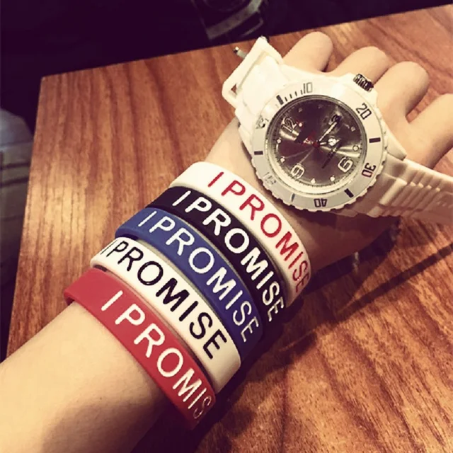 fashion lebron james i promise surfer bracelet silicone wristband