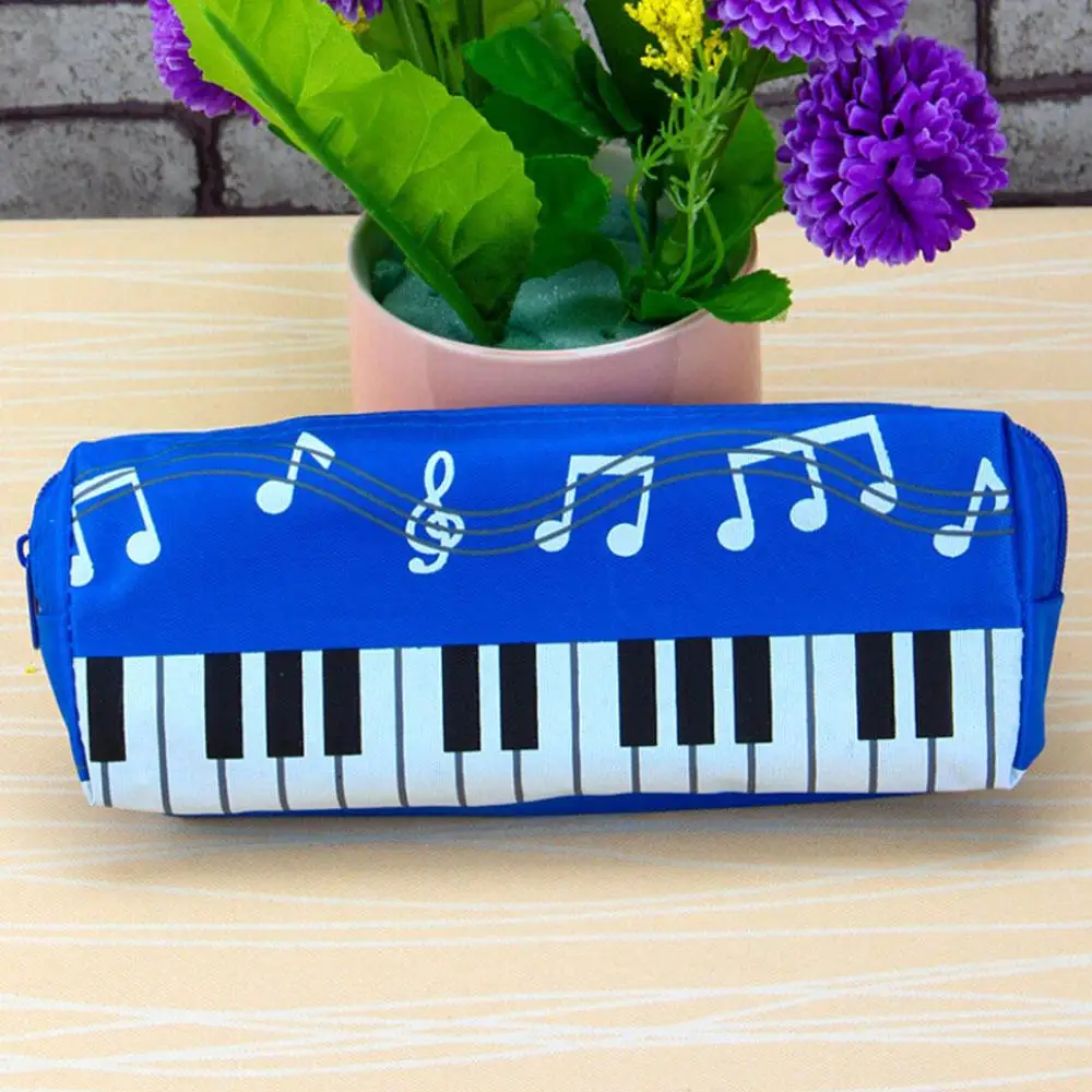 Корейский стиль музыкальное пианино клавиатура сумка для хранения канцелярские принадлежности косметичка музыкальная ручка сумки коробка сумка для хранения школьные принадлежности - Цвет: blue