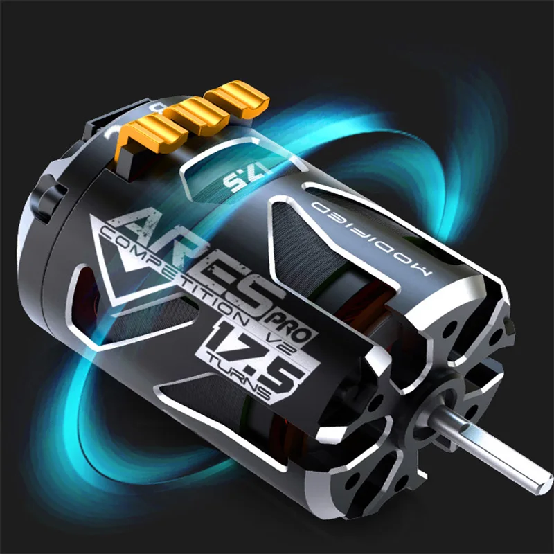 

ARES PRO V2 Sensored Brushless Motor 1/10 Competition Motor 17.5T 2200KV Brushless Motor SPEC Racing Car for RC Competition Car