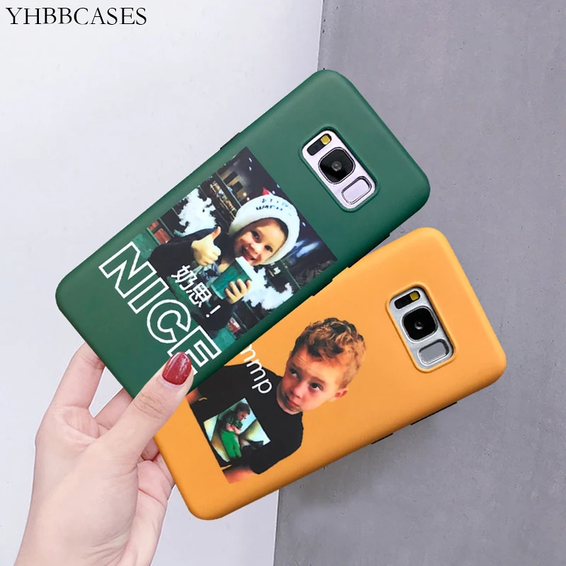 

YHBBCASES Nice Cases For Samsung Note 8 9 Soft Silicone Case Lovely Smirk Boy Photo Phone Cover For Samsung Galaxy S8 S9 S10Plus