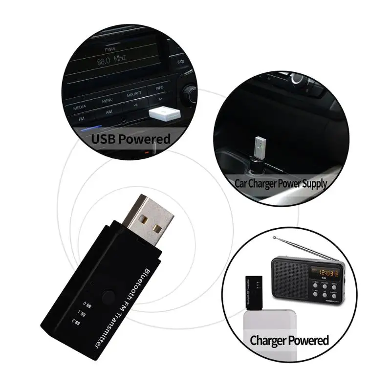 USB автомобильный V4.2+ EDR Bluetooth fm-передатчик USB зарядка радио адаптер