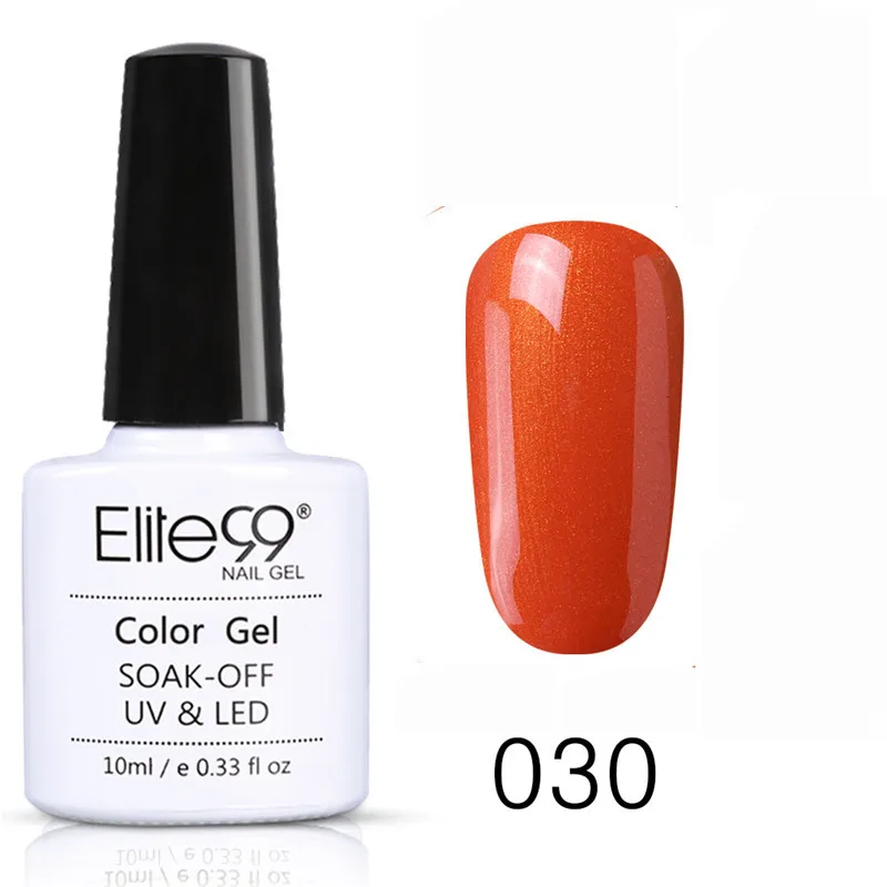 Elite99 замачиваемый базовый гель верхнее покрытие Гель-лак для ногтей 10 мл для маникюра долговечный лак для ногтей Красный Цветной Гель-лак для ногтей гибридные Лаки - Цвет: 030