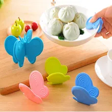 Высокое качество 2 шт бабочка кухня Прихватки изоляционные Силиконовые перчатки зажим для снятия зажим для рук протектор для миска для микроволновой печи